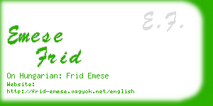 emese frid business card